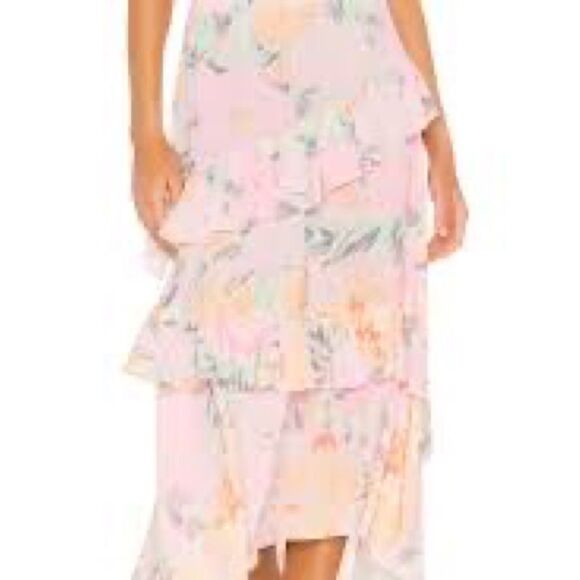 Jen’ Pirate Booty x Revolve Coco Pink tiered ruffle skirt NWT XS - Picture 5 of 8